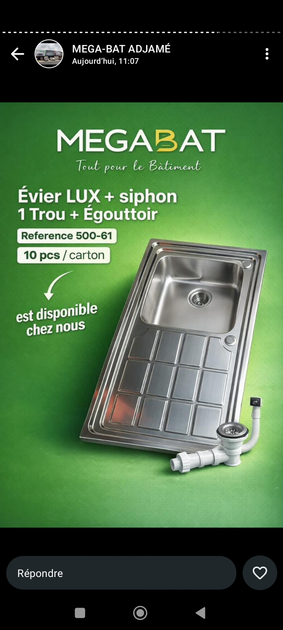 Evier de cuisine